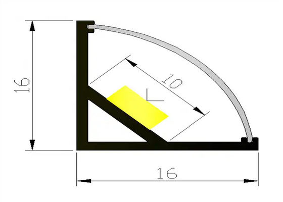 OEM-Anodisierungs-Aluminium-Extrusionsprofile für LED-Bandbeleuchtung ISO9001